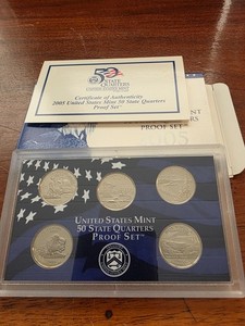 2005 UNITED STATES MINT 50 STATE QUARTERS PROOF SET IN BOX