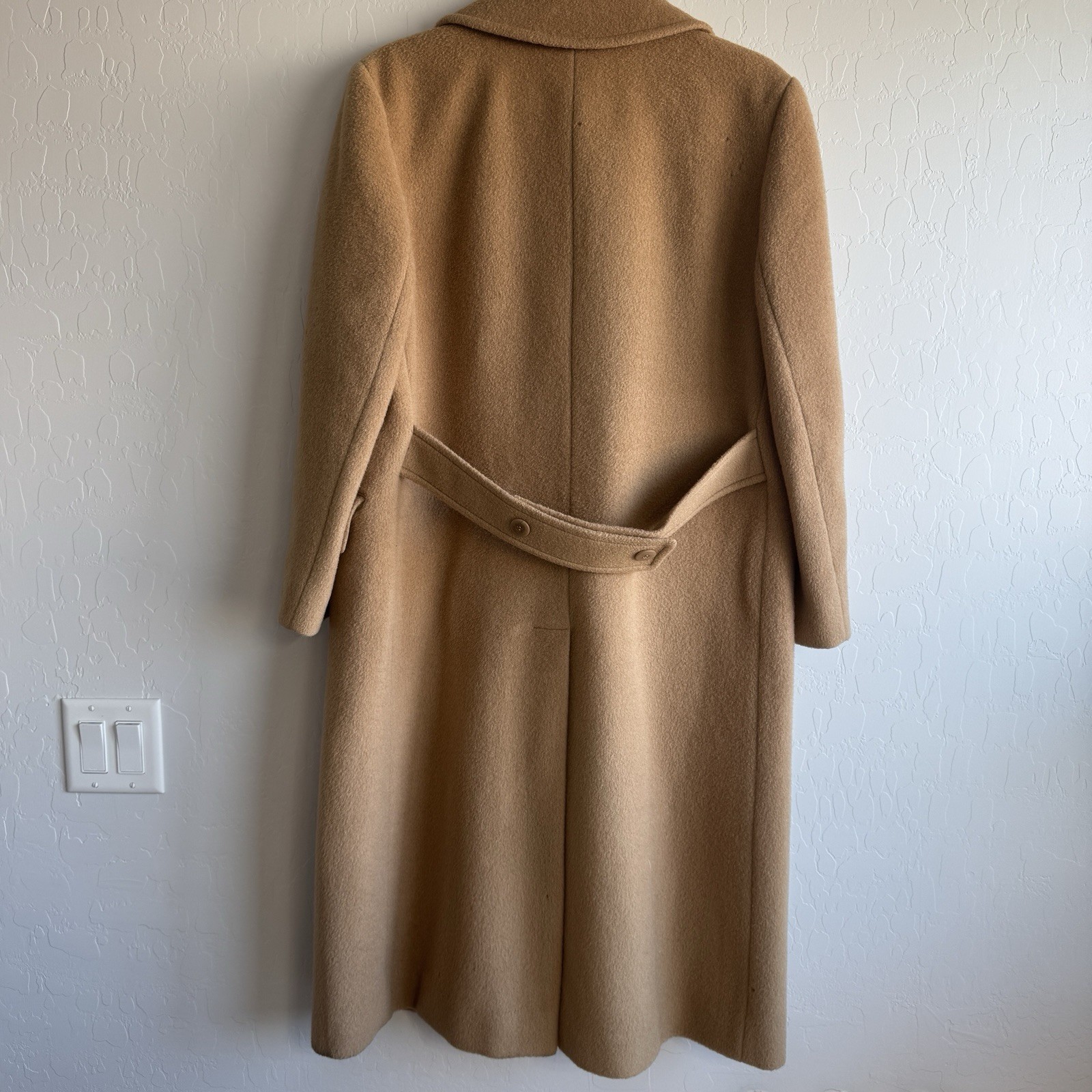 Pendleton 100% Virgin Wool Long Coat Camel Tan Do… - image 3