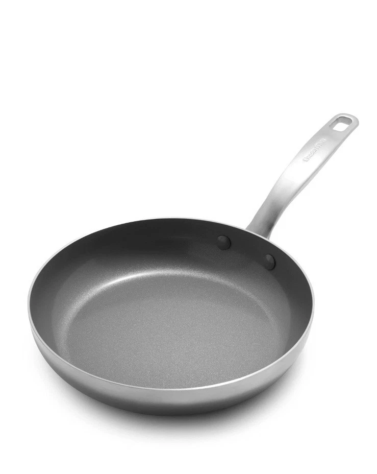 Chatham Tri-Ply Stainless Steel Healthy Ceramic Nonstick 9.5" Frying Pan Skil...