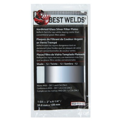 Best Welds 901-932-115-12 12'' Glass Silver Mirror Filter Plate