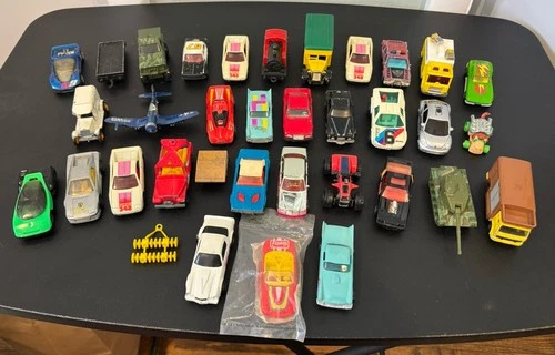 VTG Lot Of 33 Hot Wheels Matchbox Majorette Efsi Diecast Cars Tanks Trucks READ
