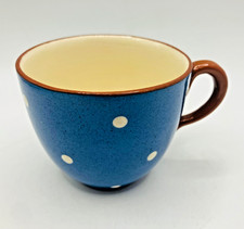 Vintage Dartmouth Pottery Blue & White Polka Dot Cup / Mug - Excellent Condition