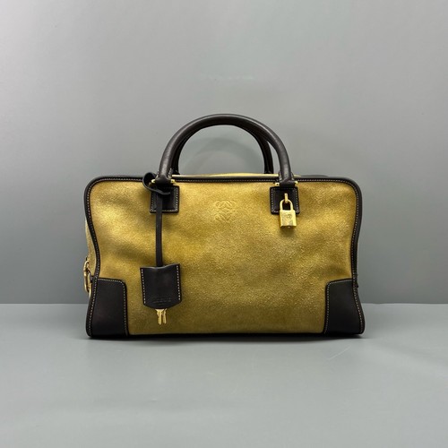 Loewe Pre-Owned Authentic Satchel 36*22*15cm Nubuck Free Tracked Shipping
