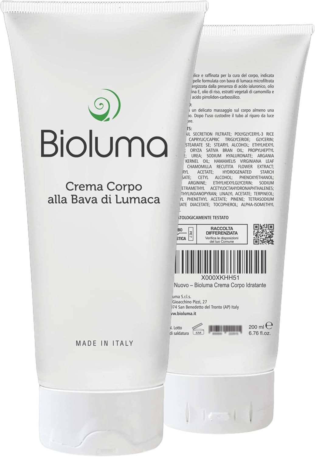 Crema Corpo Rassodante Bava di Lumaca 200ml: Routine Pelle Perfetta