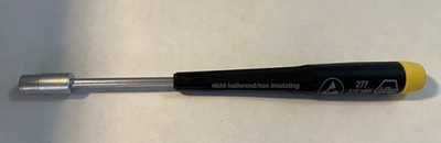 Wiha 27715 Screwdriver, Hex, Precision, 1/4'' Drive 60mm Blade, ESD Safe Germany