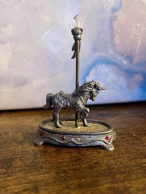 Vintage Souvenir Pewter Figurine Carousel Horse Small