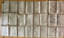 Vintage Molter Art Rug Hooking Tufting Burlap Canvas Busy Hour 28" x 48" #4603