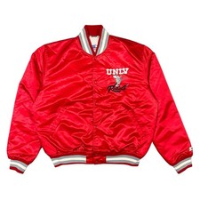 Vintage 90s University Las Vegas UNLV Rebels Satin Jacket Starter XL Made in USA