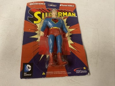 New NJ Croce SUPERMAN DC COMICS Poseable Bendable Action Figure