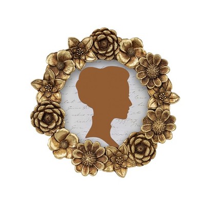 AELS 4x4 Inch Vintage Picture Frame, Elegant Antique Oval Photo Frames with G...