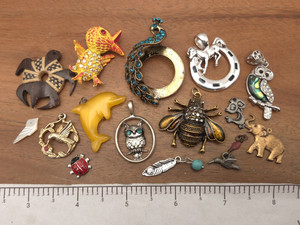 Vintage-Now 15 Pcs Animals Bugs Pendant Charms Craft Parts Jewelry Making Lot 18
