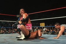 Bret Hart against Stone Cold Steve Austin during WrestleMania Wrestling Photo 2