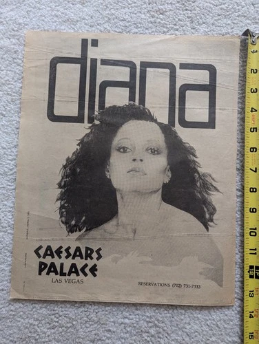 diana ross concert 1981 caesars palace las vegas newspaper ad lion of the desert