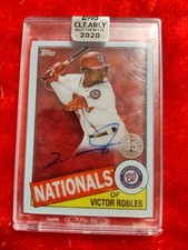 2020 Topps Clearly Authentic - Victor Robles #TBA-VR 1985 Topps Retro Auto