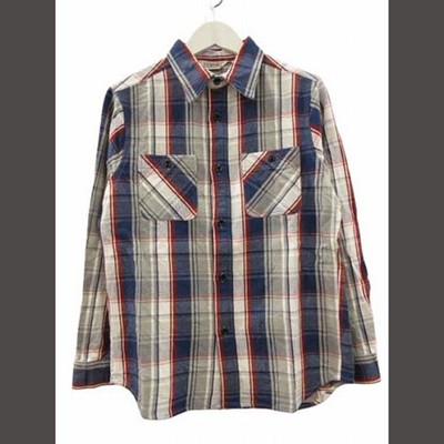 FIVE BROTHER HEAVY FLANNEL WORK SHIRT CHECK 152360 BLUE S