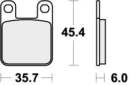 SBS Bremsbeläge hinten für Factory R14 50 Phantom Agua 2004