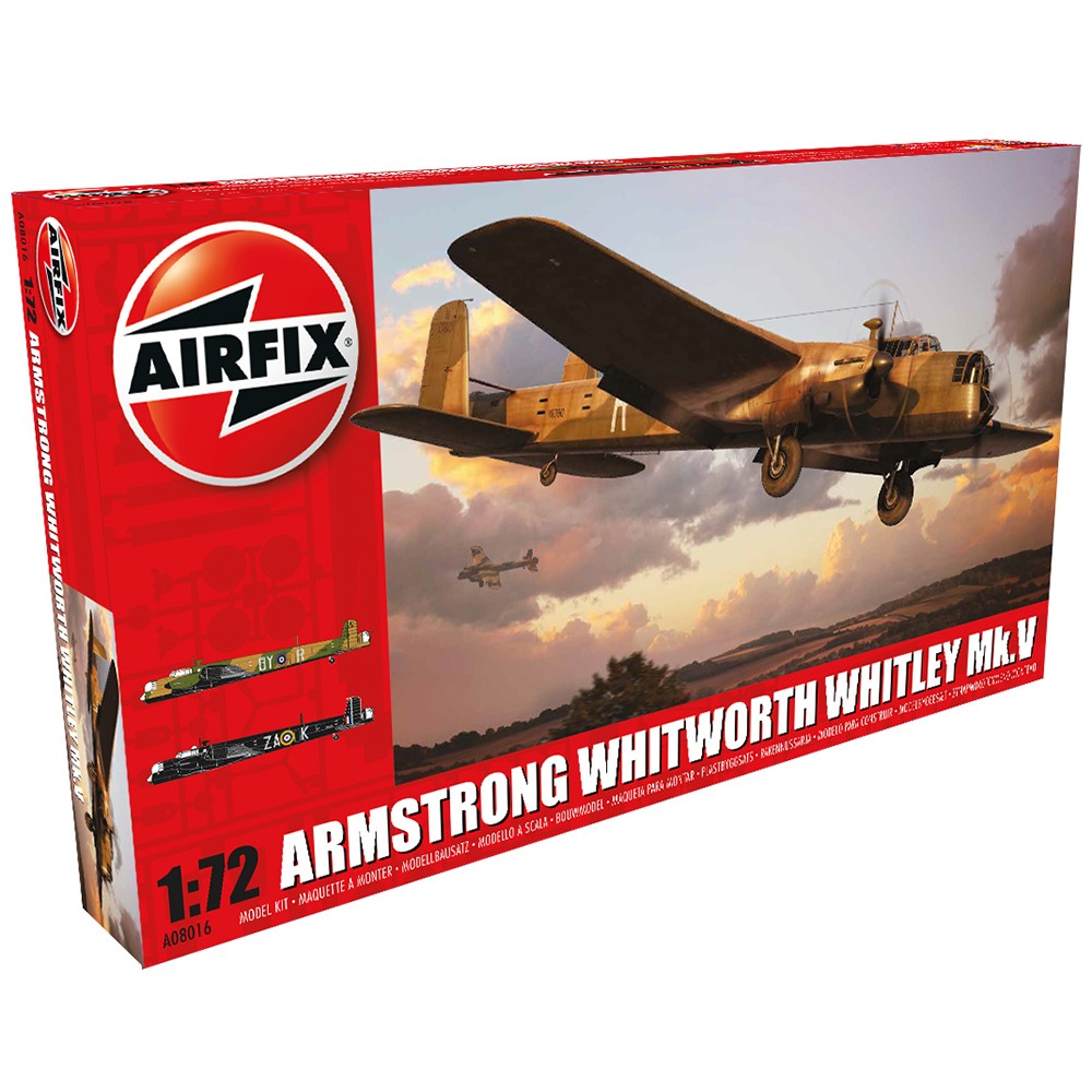 Airfix Armstrong Whitworth Whitley Mk.V 1:72 RAF WWII Bomber Model Kit A08016