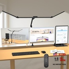 3000 Lumen Ultra Bright Architect Desk Lamp with Clamp, 36W Tall Overhead Black