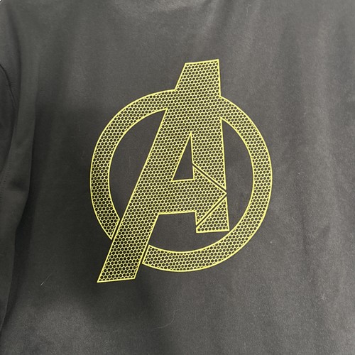 Disney Marvel Avengers Infinity War Men’s Difuzed Hooded Zip Jacket Blk/Gld XL - Picture 4 of 6