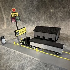 1:64 Scale CAT With Loves Sign Scale Weigh Station Diorama 3D Printed Display