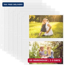 50 Pack 5 x 7 Photo Sleeves for 3 Ring Binder 200 Pictures 