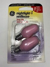 GE Pink C7 Night Light Bulbs 26222 4 Watts NEW