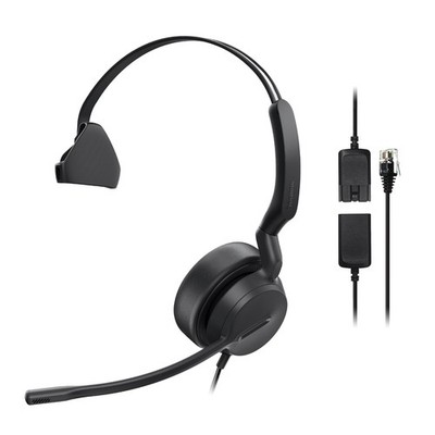 Yealink YEAYHS36E2MONO YHS36 E2 QD to RJ9 Wired Mono Headset for Desk Phones
