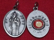 St Saint Jude  pendant 3rd Class relic medal Italy patron of hopeless cases