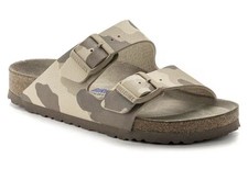 Image of Birkenstock 39 New wBox Arizona Desert Soil Gray/Taupe Birko-Flor Soft Footbed