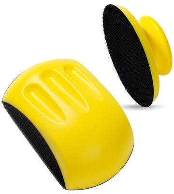 5 Inch Hand Sanding Block Hook and Loop Sanding Block 2 PCS Round and Mouse H...
