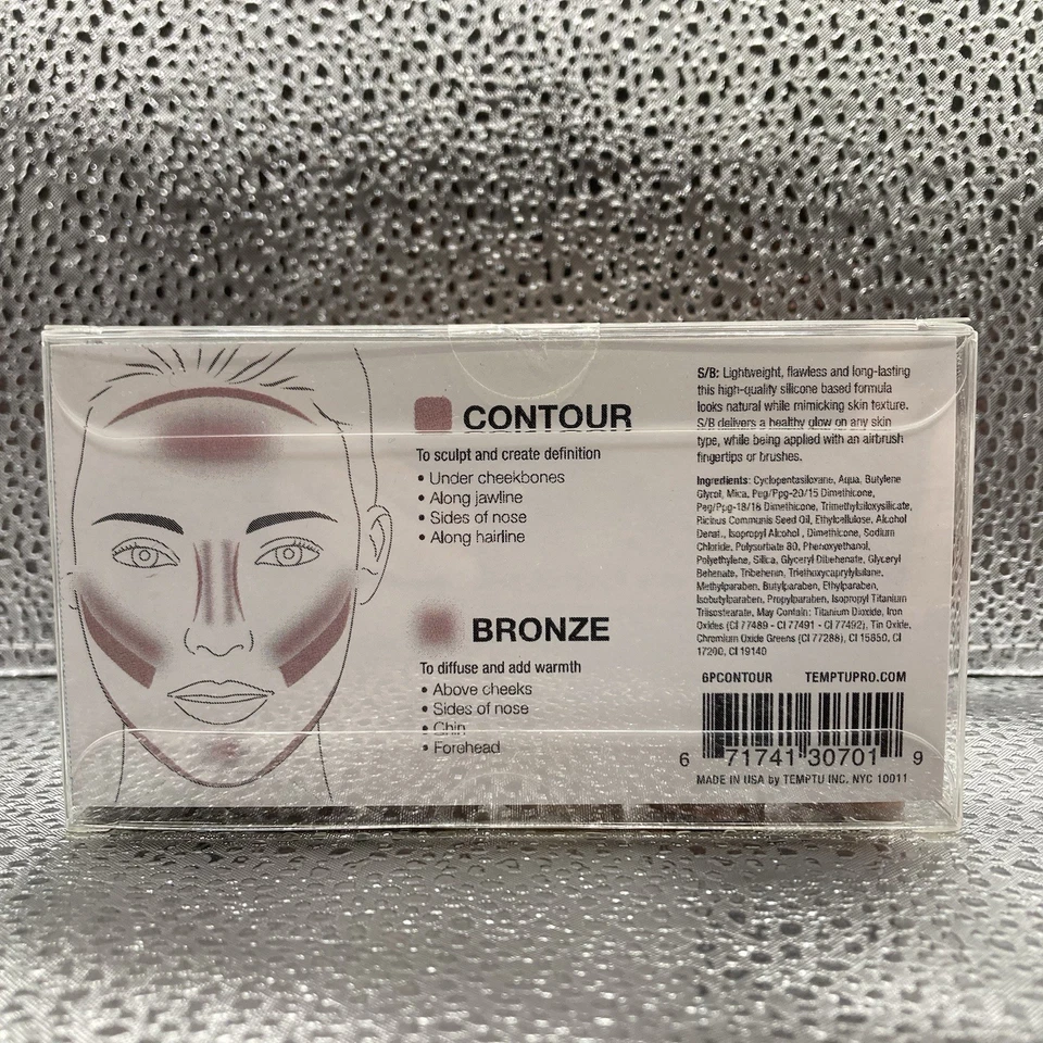 TEMPTU S/B Silicone-Based Contour & Bronze Starter Kit 6 Piece Set Sculpt Define - Image 2 of 2