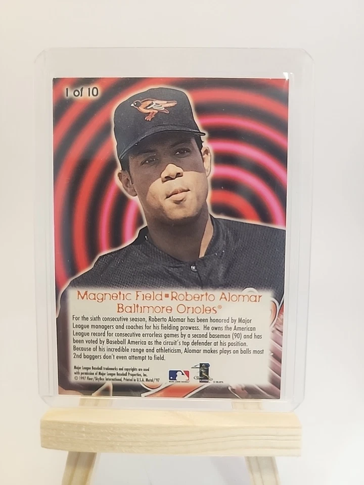Fleer Skybox Metal Universe 1997 campo magnético Roberto Alomar #1 patio Foto 2 de 2