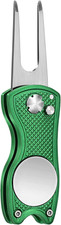 Ganzmetall Faltbares Golf Pitchgabel mit Pop-up Taste & Magnetkugel Markierung (