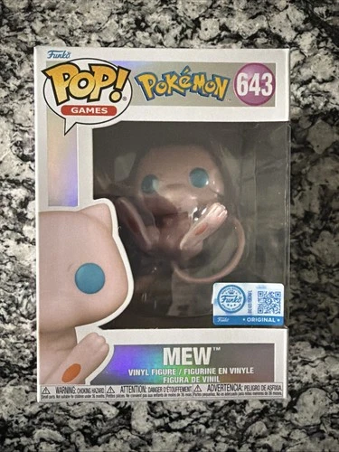 Funko Pop! Pokémon Mew #643 Pearlescent Pokémon Center Exclusive NEW