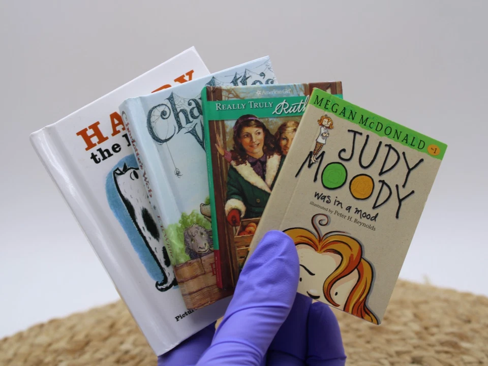 4 libros American Girl Doll Mckenna Loft Bed Charlotte's Web Harry t Dirty Dog + Foto 2 de 4