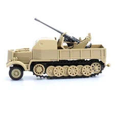 1/72 4D FLAK37 Half-Track Armored Vehicle Model Unassembled Military Scene DIY