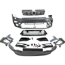 replacement 2018 -21 TIGUAN R  R-line front bumper grille fog light bezel set 