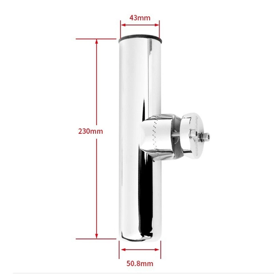 18-26mm Angelrutenhalter Boot Edelstahl Bootsrutenhalter Reling Rutenhalter NEU - Bild 2 von 4