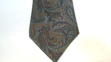 WEMBLEY maroon gray orange paisley SILK tie 56 x 3.5 Necktie 16038