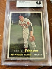1957 Topps Baseball Card #333 Ernie Johnson BVG 6.5 