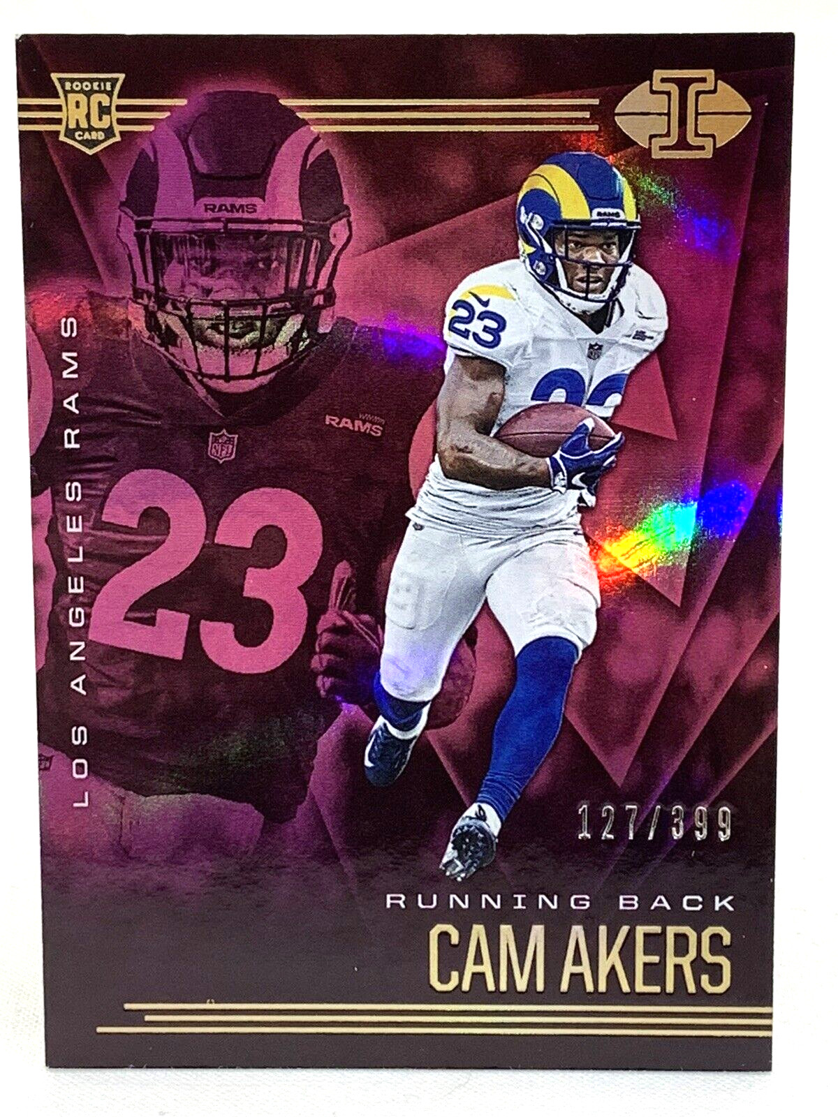 CAM AKERS ROOKIE CARD RC - 2020 ILLUSIONS TROPHY COLLECTION #16 PINK /399