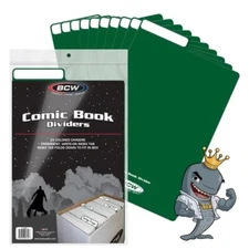BCW Green Comic Book Dividers 25ct Pack Fold Down Tab FREE SHIP