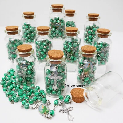 12 St Jude COMMUNION RECUERDOS DE BAUTIZO BODA ROSARY BOTTLE COMUNION San Judas