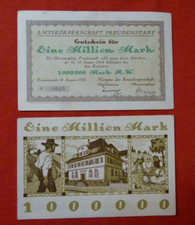 Freudenstadt Amtsk&ouml;rperschaft 1923 Notgeld  1 000 000 (eine Million)