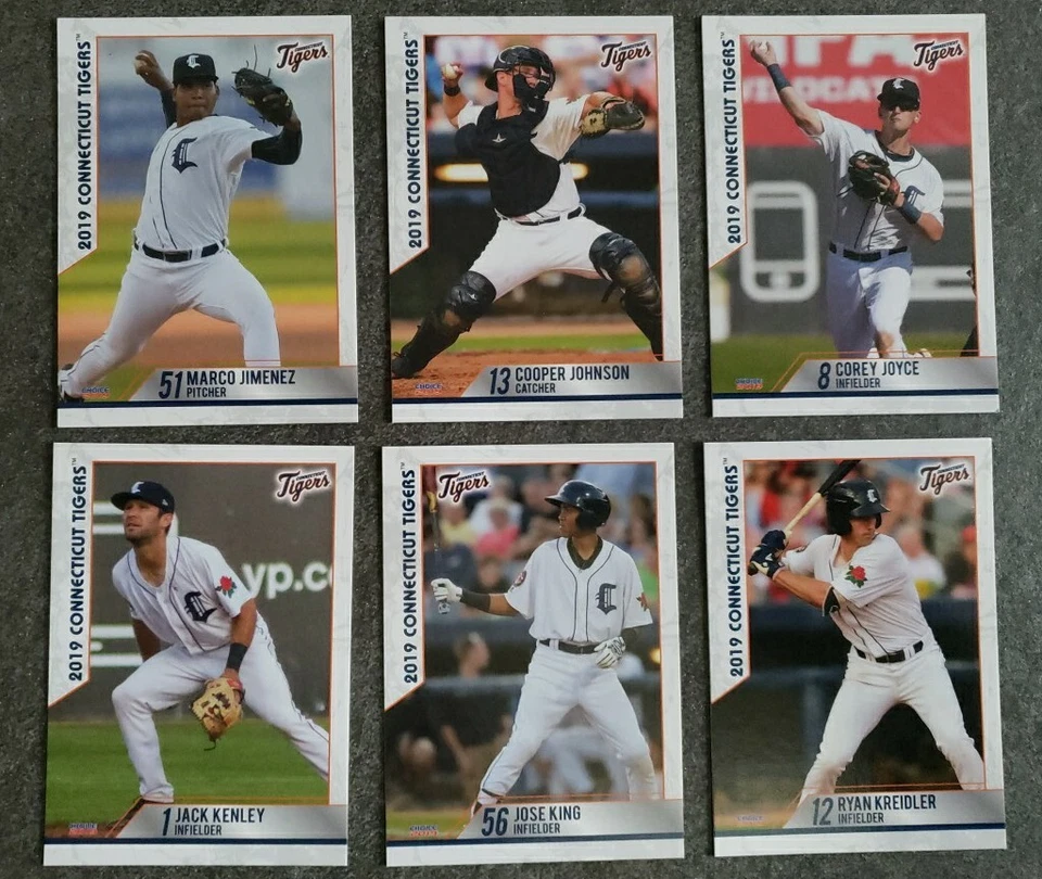 2019 Connecticut Tigers SINGLE CARDS from Team Card Set - CHOOSE YOUR PLAYER - Image 3 of 4