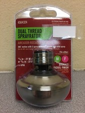 Dual Thread 15/16"- 27M x 55/64"-27F Brushed Nickel Swivel Sprayrator 4564324