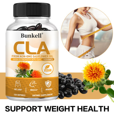 CLA 1000mg   Gewichtsverlust, Fettverbrennung   Nicht Stimulierendes Distelöl