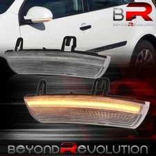 For 2004-2009 Golf MK5 R32 Clear Sequential LED Side Mirror Turn Signal Lights