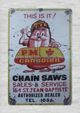 Chainsaws Sales Service metal tin sign apartment decorating ideas