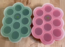 2 Wee Sprout - Nature's Little Cubes silicone homemade baby food freezer tray